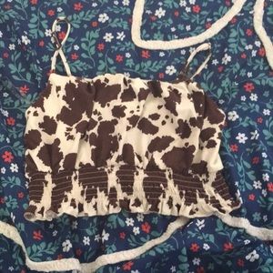 Worn 3 times, rue 21 cow print tank top